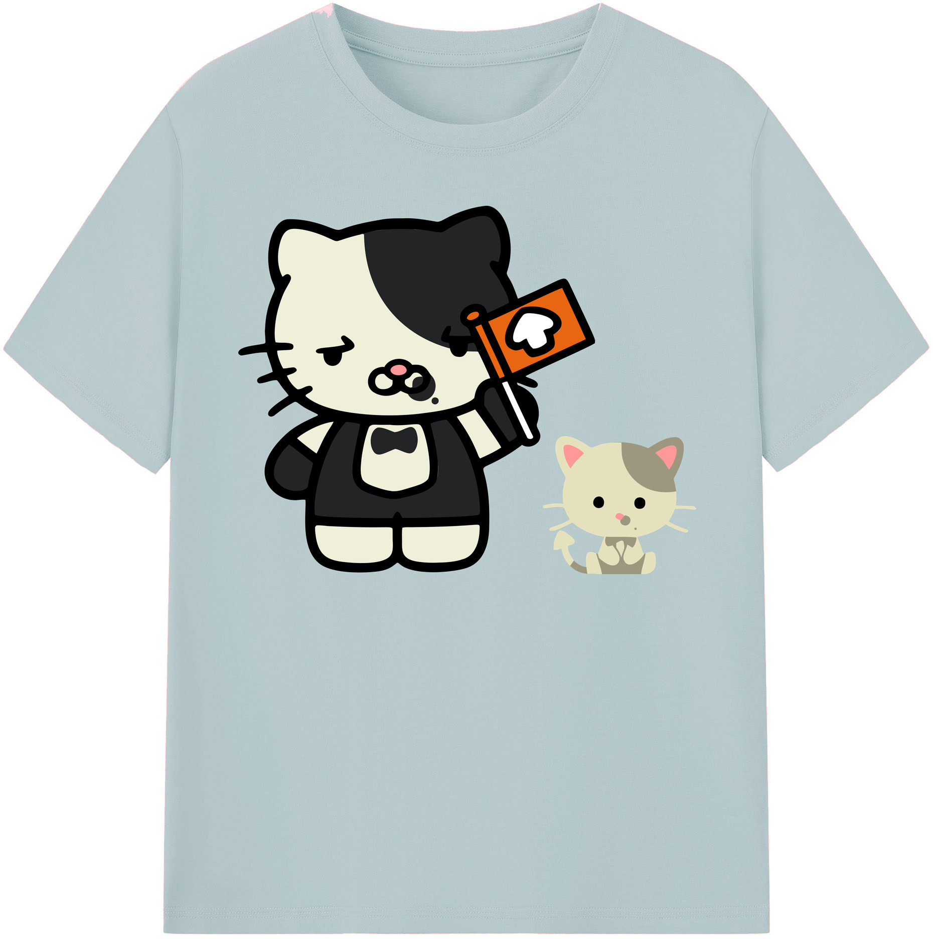 （画像用） Hello Kitty ハローキティ 綿100％半袖Tシャツ（フロントプリント）